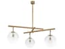 Wade 3-Light Patina Brass Globe Chandelier