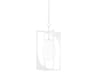 Enzo 1-Light White Glass Geometric Pendant