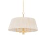 Azar 6-Light Vintage Gold Leaf Silver Drum Pendant
