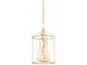 Adrienne 4-Light Vintage Gold Leaf Lantern Pendant