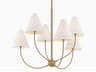 Evermore 6-Light Patina Brass Candelabra Chandelier