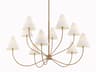 Evermore 10-Light Patina Brass Candelabra Chandelier