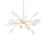 Aldean 18-Light Vintage Gold Leaf Silver Chandelier