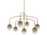 Harvey 7-Light Patina Brass Tiered Chandelier