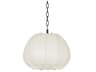 Bayu 1-Light Forged Iron White Round Pendant