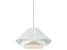 Edna 1-Light Vintage Gold Leaf White Pendant