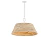 Sequoia 1-Light Gesso White Drum Pendant