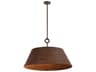 Sequoia 1-Light Textured Bronze Drum Pendant