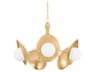 Olson 5-Light Vintage Gold Leaf Globe Chandelier