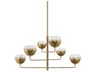 August 6-Light Patina Brass Chandelier