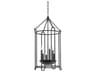 Lassen 6-Light Black Iron Cylinder Pendant