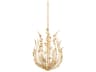 Delmore 6-Light Vintage Gold Leaf Chandelier