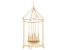 Lassen 8-Light Vintage Gold Leaf Cylinder Pendant