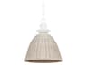 Kahn 1-Light Gesso White Dome Pendant