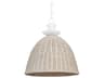 Kahn 1-Light Gesso White Dome Pendant