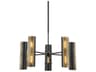 Mikka 10-Light Patina Brass Black Chandelier