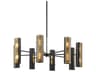 Mikka 16-Light6-Light Patina Brass Black Chandelier