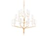 Juniper 20-Light Gold Leaf Candelabra Chandelier