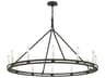 Sutton 12-Light Chandelier in Textured Black