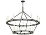 Sutton 20-Light Textured Black Candelabra Tiered Chandelier
