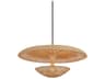 Draco 3-Light Bronze Leaf Bowl Geometric Pendant