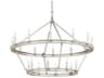 Sutton 20-Light Champagne Silver Leaf Candelabra Chandelier