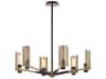Pilsen 6-Light Modern Bronze And Aged Brass Chandelier