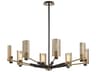Pilsen 8-Light Chandelier Modern Bronze and Aged Brass