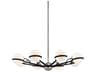 Ace 8-Light Chandelier in Carbide Black and Polished Nickel