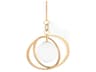Olancha 1-Light Vintage Gold Leaf Glass Globe Pendant