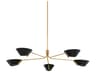 Sacramento 5-Light Patina Brass Soft Black Linear Chandelier