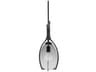 Pacifica 1-Light Forged Iron Black Glass Mini Pendant