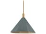 Huntley 1-Light Patina Brass Gray Pendant
