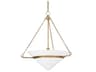 Amador 1-Light Patina Brass Glass Pendant
