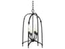 Rhett 4-Light Black Iron Candelabra Chandelier
