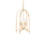 Rhett 4-Light Vintage Gold Leaf Candelabra Chandelier