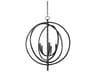 Fillea 5-Light Black Iron Globe Chandelier