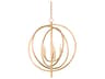 Fillea 5-Light Vintage Gold Leaf Globe Chandelier