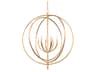 Fillea 6-Light Vintage Gold Leaf Globe Chandelier