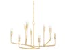 Norman 9-Light Vintage Gold Leaf Candelabra Chandelier