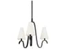 Melor 3-Light Forged Iron Black Candelabra Empire Chandelier