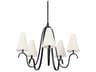 Melor 5-Light Forged Iron Black Candelabra Empire Chandelier