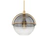 Ivins 1-Light Patina Brass Glass Globe Pendant