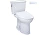 Drake Transitional Washlet+ 2-Piece Elongated Universal Height Tornado Flush Toilet with S7 Contemporary Bidet Seat