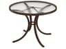Acrylic Cast Aluminum Round Outdoor Patio Dining Table with Umbrella Hole