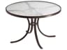 Acrylic Cast Aluminum Round Outdoor Dining Table