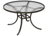 Acrylic Cast Aluminum Round Outdoor Patio Dining Table with Umbrella Hole