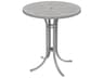 Patterned Boulevard Aluminum Round Outdoor Patio Bar Table with Umbrella Hole