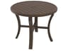 Banchetto Slat Aluminum Round Outdoor Patio Dining Table with Umbrella Hole