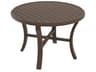 Banchetto Slat Aluminum Round Outdoor Patio Dining Table with Umbrella Hole